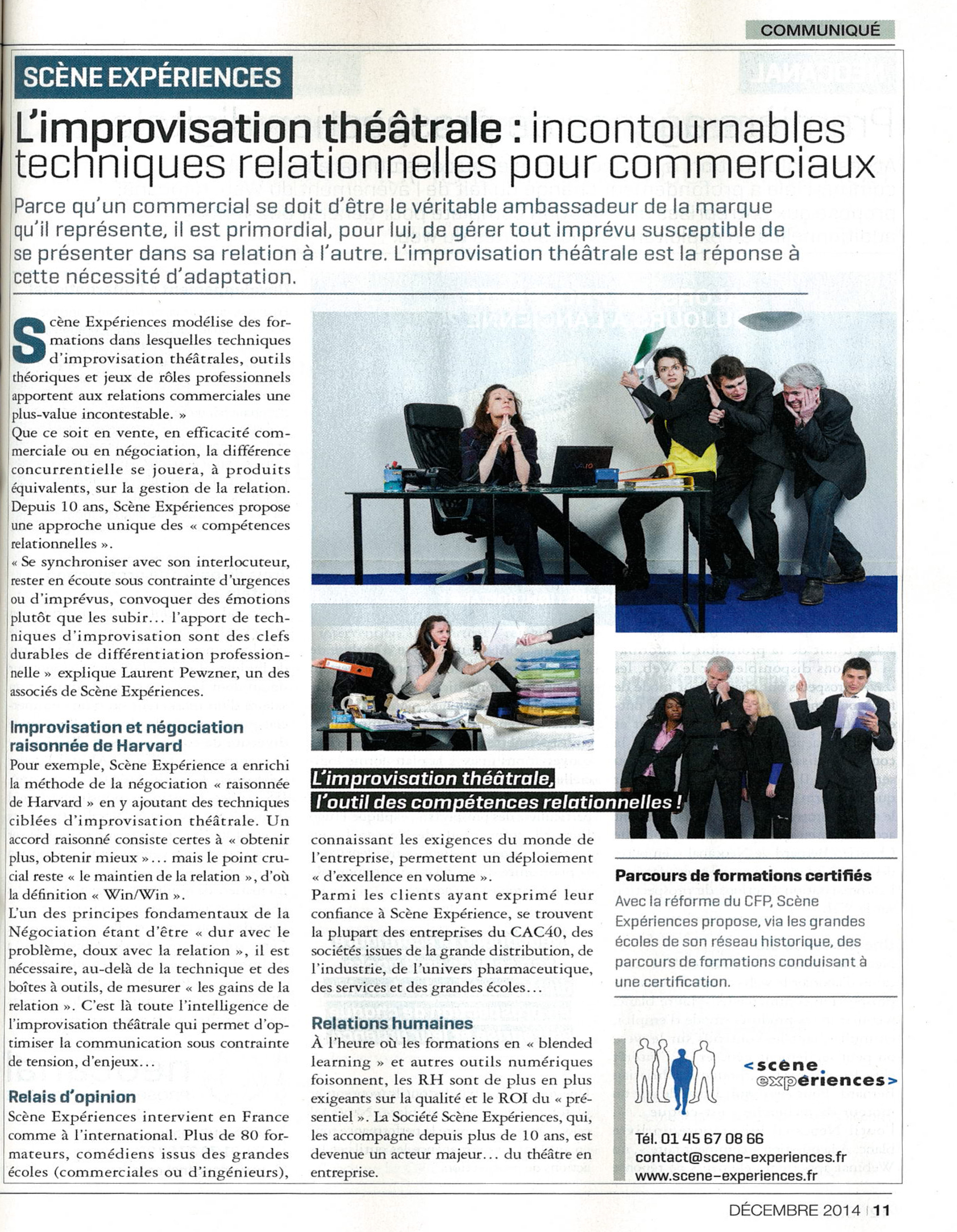 article scene experiences L'express
